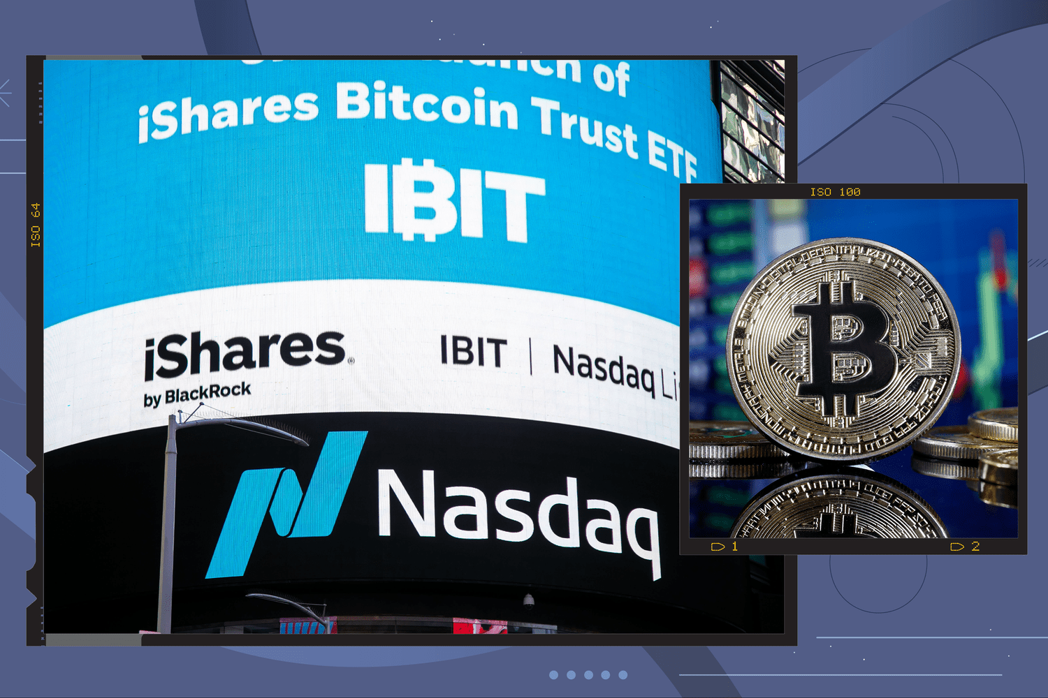 iShares Bitcoin Trust IBIT, Fidelity Wise Origin Bitcoin Fund FBTC, Grayscale Bitcoin Trust GBTC logos