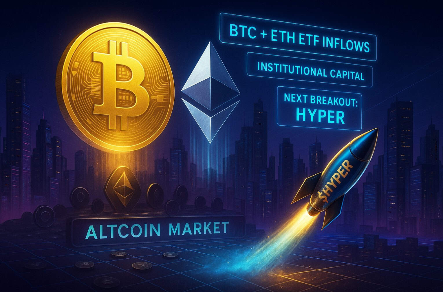 Institutional investors analyzing ETF inflows for Solana, Bitcoin, and Ethereum in Q4 2025, highlighting the shift towards Solana