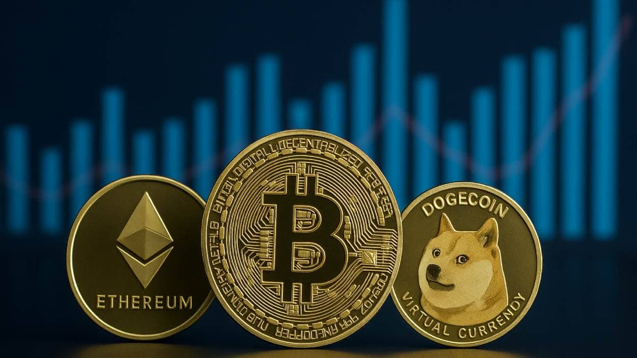 Visual breakdown of 21Shares TTOP and TXBC crypto index ETFs highlighting top crypto holdings and '40 Act regulatory framework