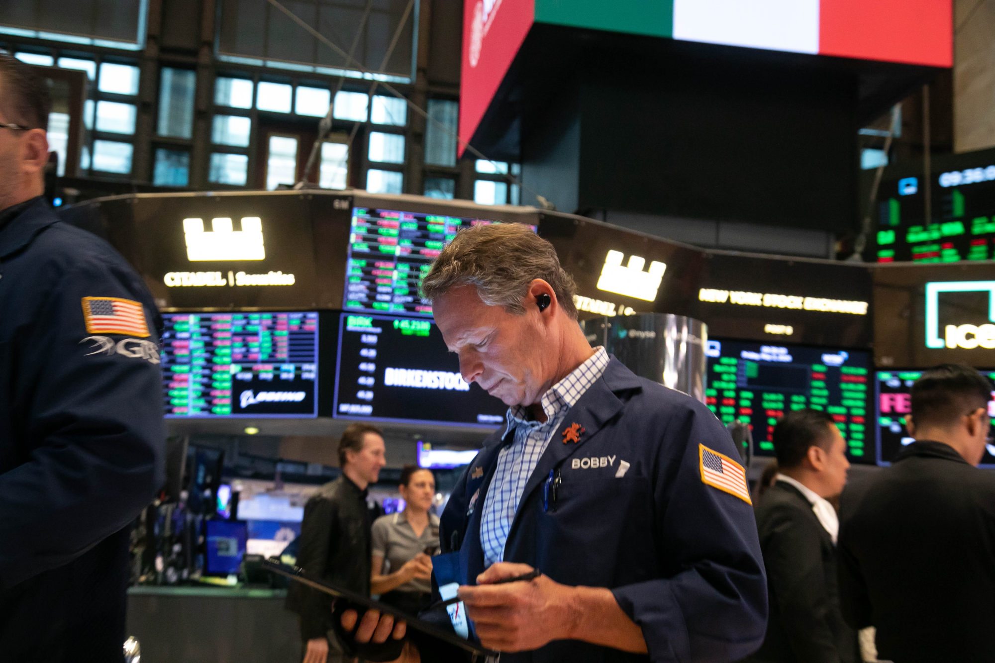 NYSE Nasdaq Cboe crypto ETF trading floor